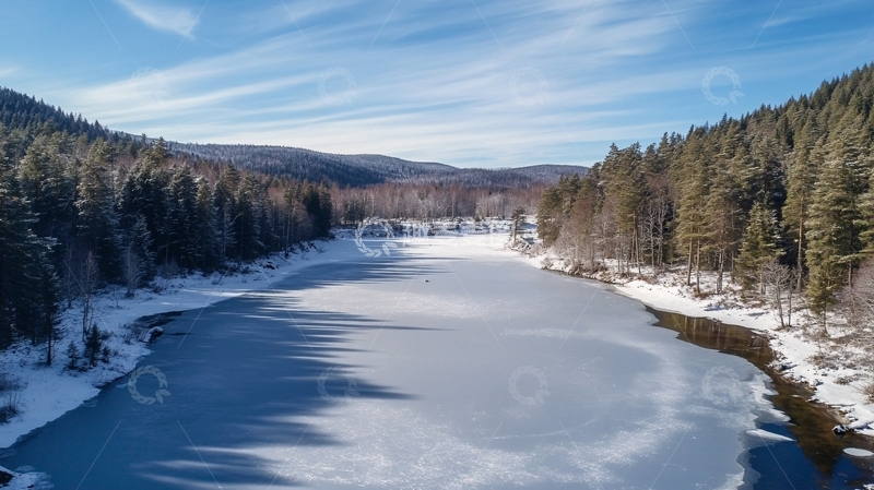 高清大图下载【趣麦麦图】不冻河自然风光1