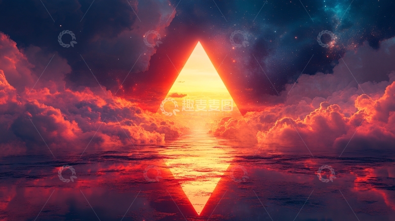 云海落日背景27