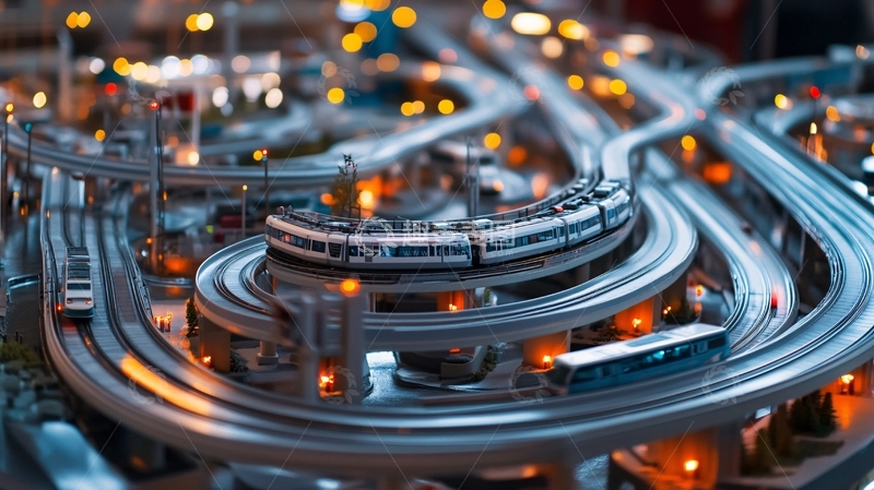 高清大图下载【趣麦麦图】轨道交通模型