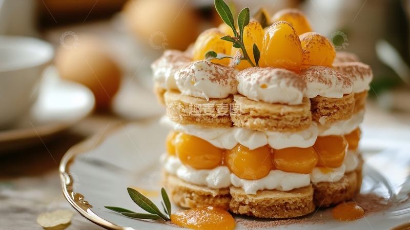 高清大图下载【趣麦麦图】芒果裸蛋糕