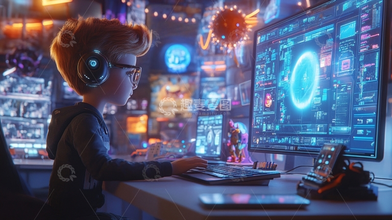 高清大图下载【趣麦麦图】儿童元宇宙1