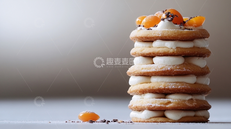 高清大图下载【趣麦麦图】南瓜派与饼干塔