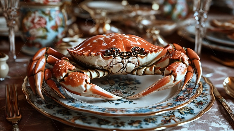 高清大图下载【趣麦麦图】锦绣方蟹