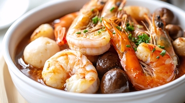 冬菇鲜虾煲