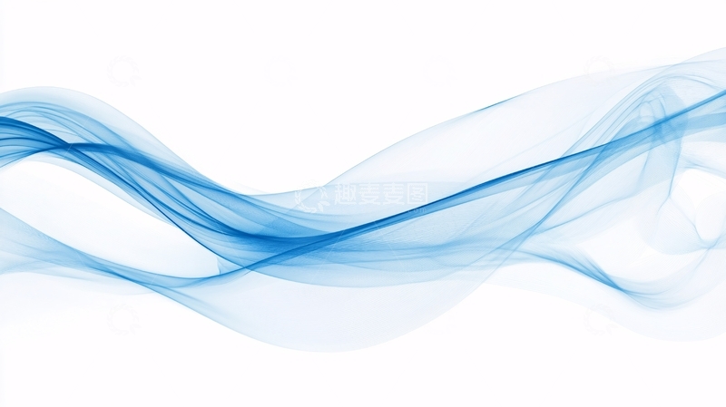 高清大图下载【趣麦麦图】蓝色线条烟雾波浪9