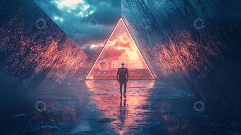 高清大图下载【趣麦麦图】神秘科技金字塔1