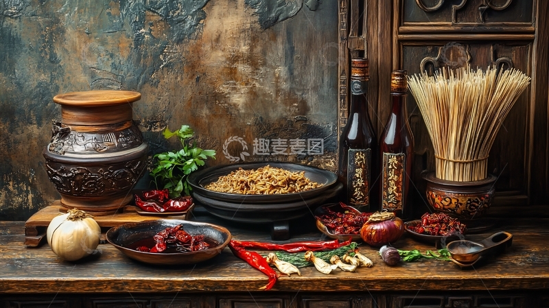 高清大图下载【趣麦麦图】面店调味品