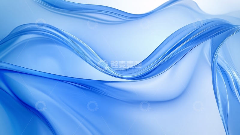 高清大图下载【趣麦麦图】蓝色动感丝绸背景9