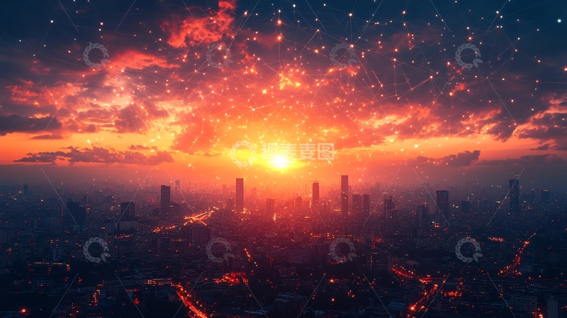 高清大图下载【趣麦麦图】城市互联网大数据6