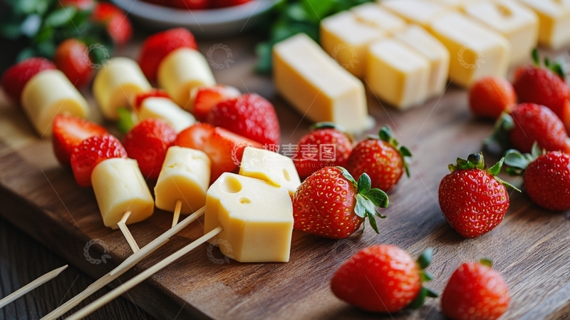 高清大图下载【趣麦麦图】草莓巧克力芝士棒