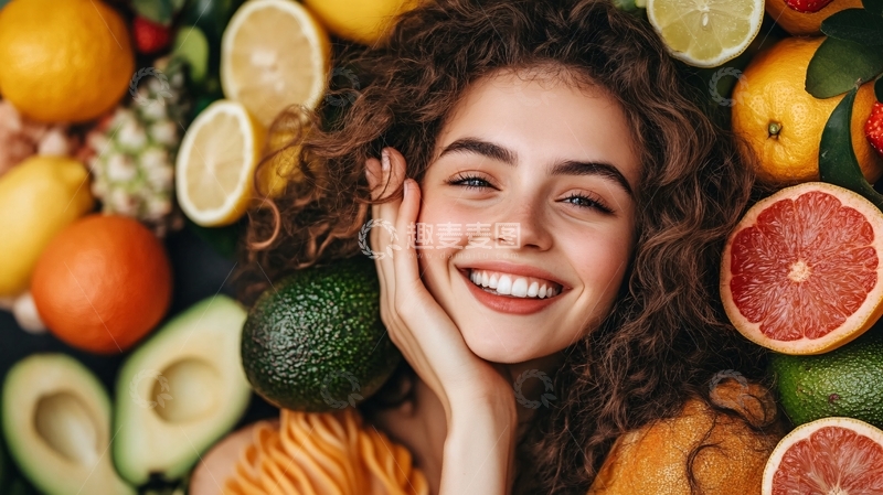 高清大图下载【趣麦麦图】水果女孩美女