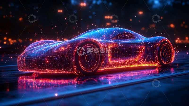 高清大图下载【趣麦麦图】发光的车酷炫车3