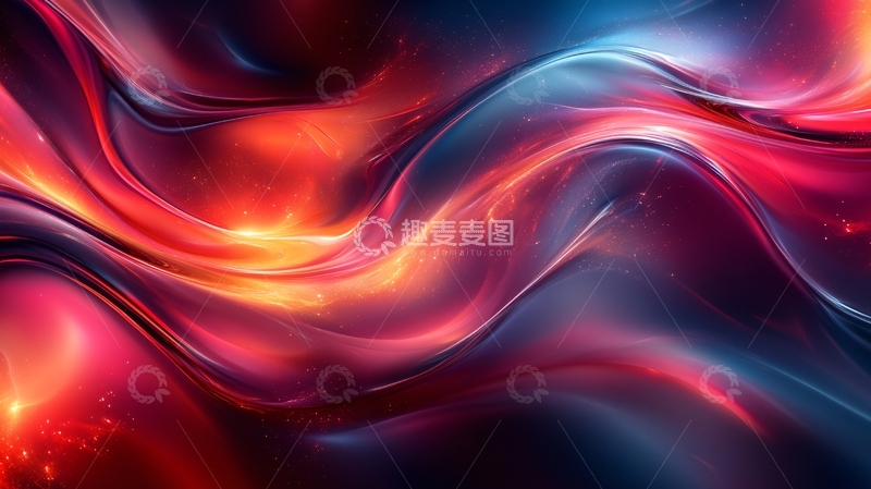 高清大图下载【趣麦麦图】炫彩流动背景7