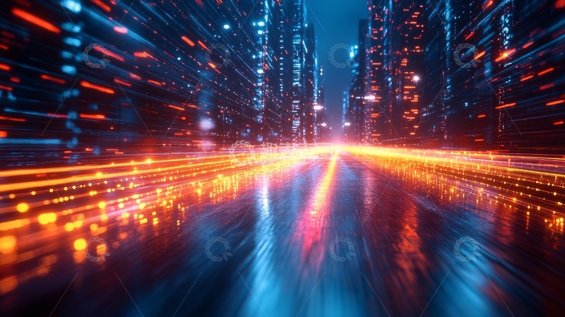 高清大图下载【趣麦麦图】现代科技城市缤纷炫彩14