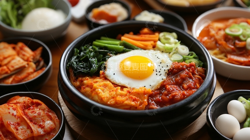 高清大图下载【趣麦麦图】韩式餐前赠送小菜六种3