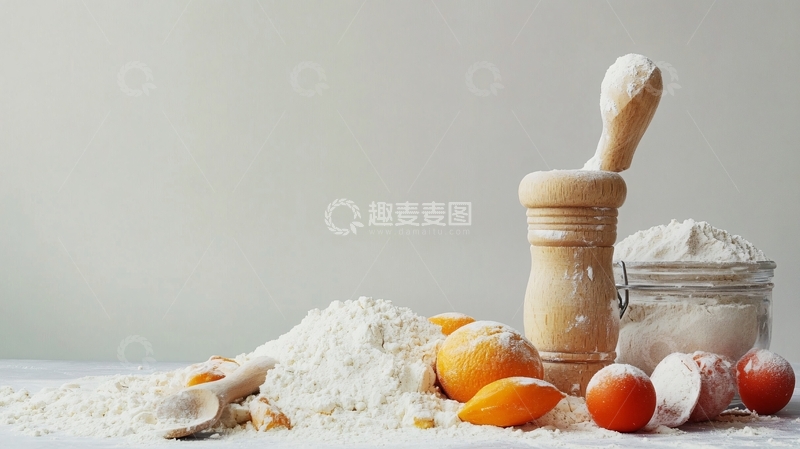 高清大图下载【趣麦麦图】面粉氛围图3
