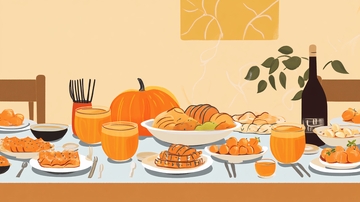 感恩节晚宴餐桌