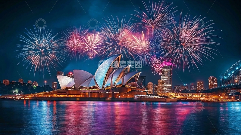 高清大图下载【趣麦麦图】悉尼活动展板背景