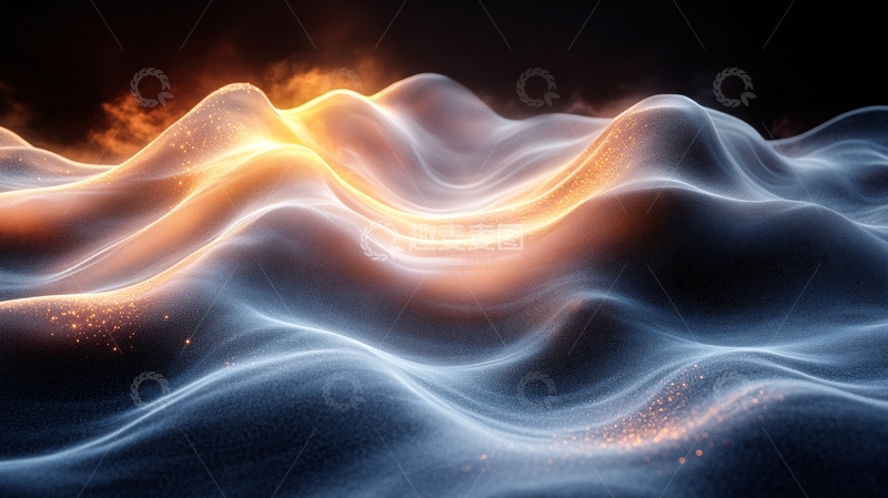 高清大图下载【趣麦麦图】科幻感蓝色流动感背景7