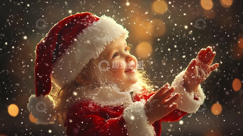 高清大图下载【趣麦麦图】-圣诞节小孩