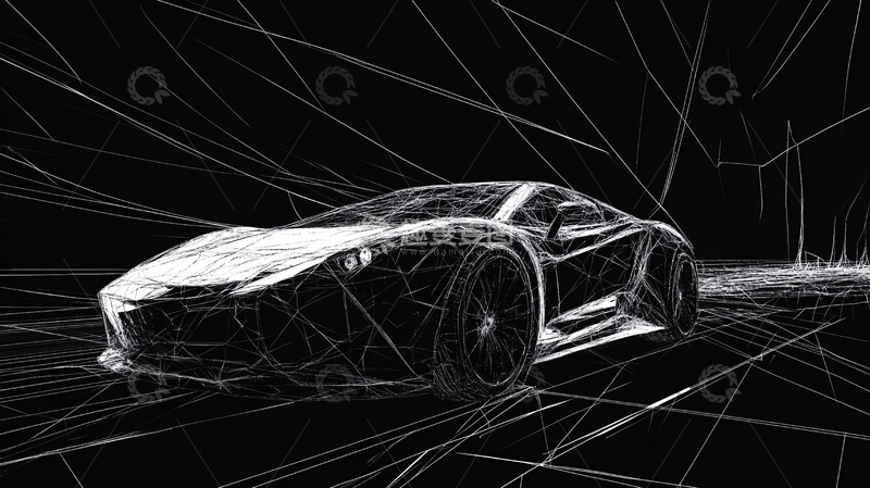 高清大图下载【趣麦麦图】绚丽线条汽车25