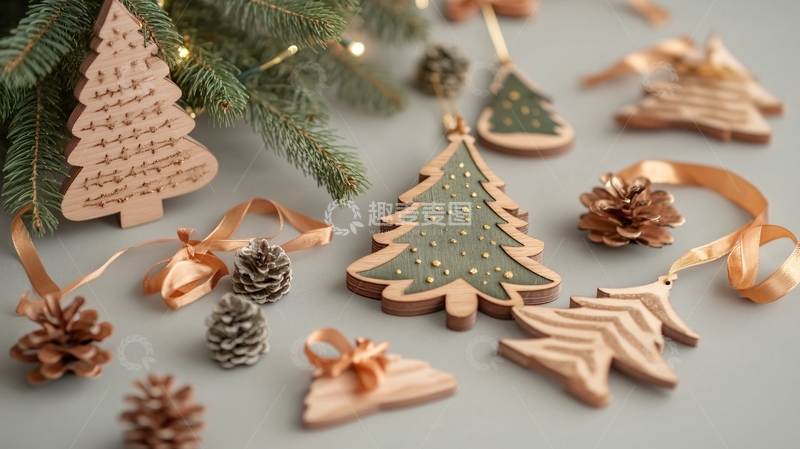 高清大图下载【趣麦麦图】圣诞树工艺品
