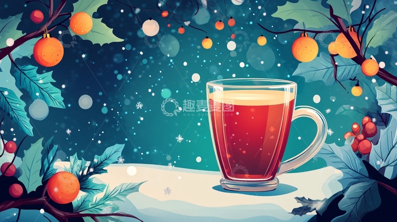 高清大图下载【趣麦麦图】冬季热饮广告