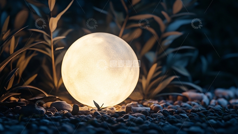 高清大图下载【趣麦麦图】夜光球形植物装饰
