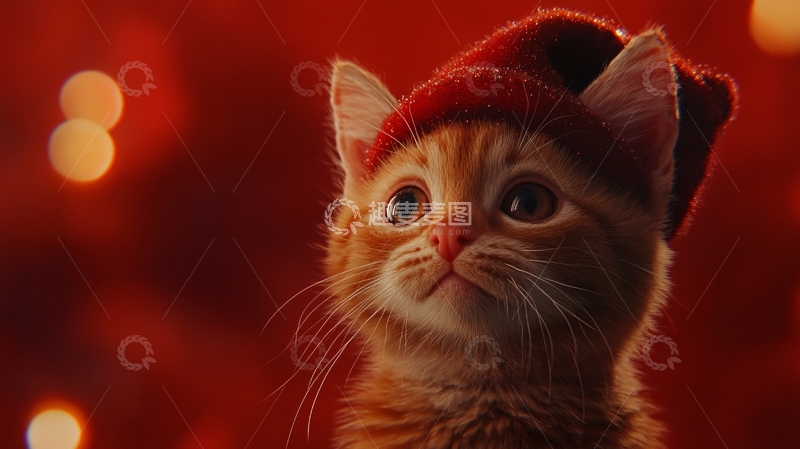 高清大图下载【趣麦麦图】猫咪圣诞装扮