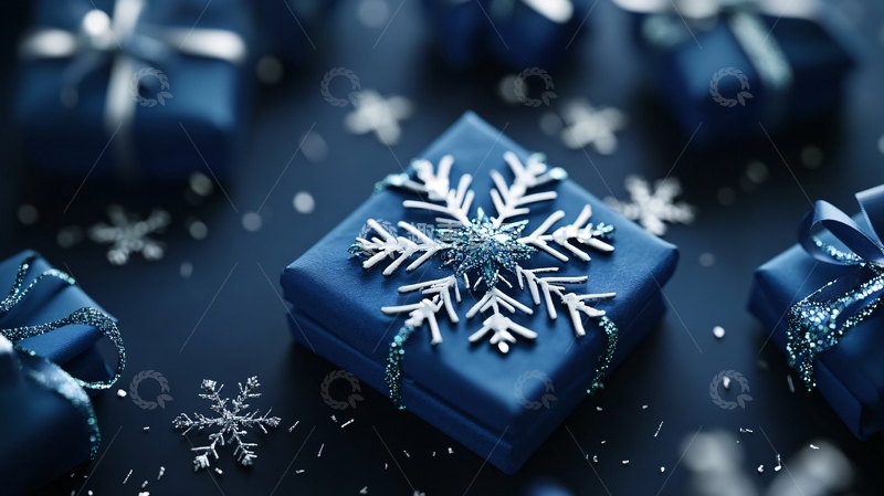 高清大图下载【趣麦麦图】蓝色系礼盒