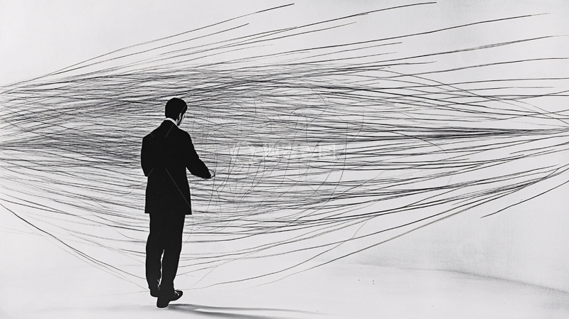 高清大图下载【趣麦麦图】抽象线条背影