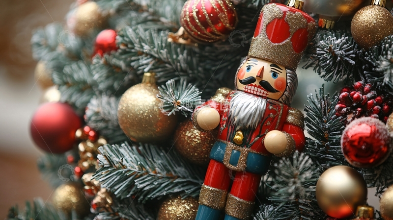 高清大图下载【趣麦麦图】圣诞节圣诞树装饰场景