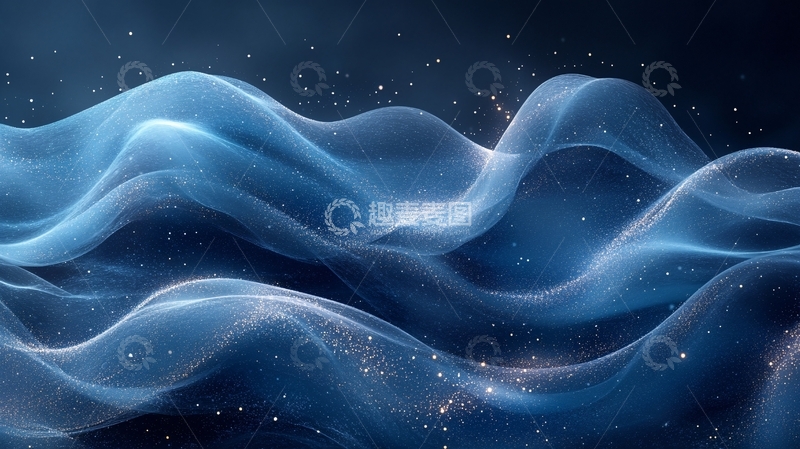 高清大图下载【趣麦麦图】科幻感蓝色流动感背景11