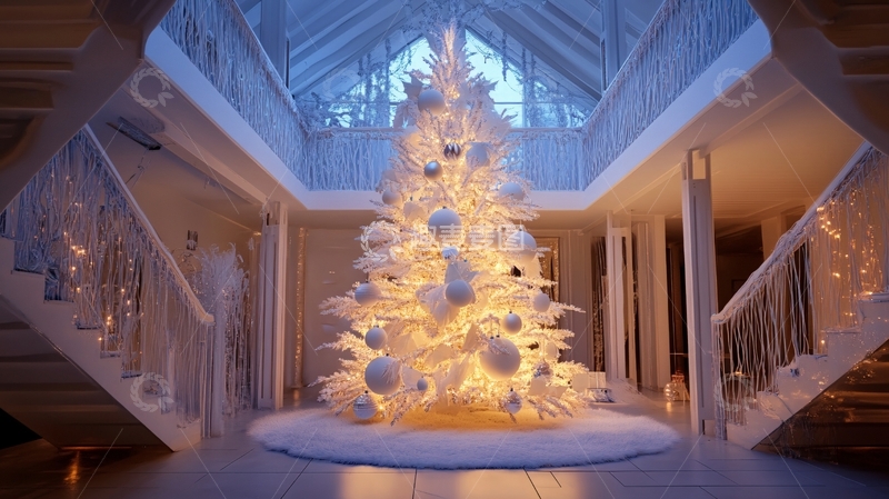 高清大图下载【趣麦麦图】室内圣诞树