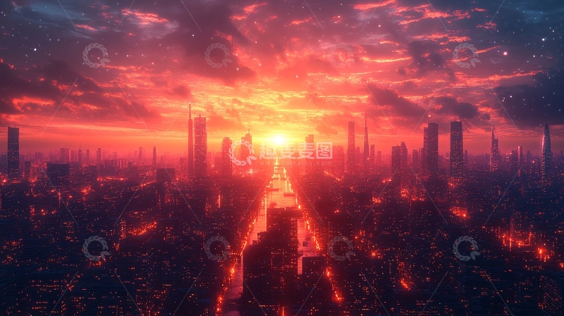 高清大图下载【趣麦麦图】未来城市科技景观