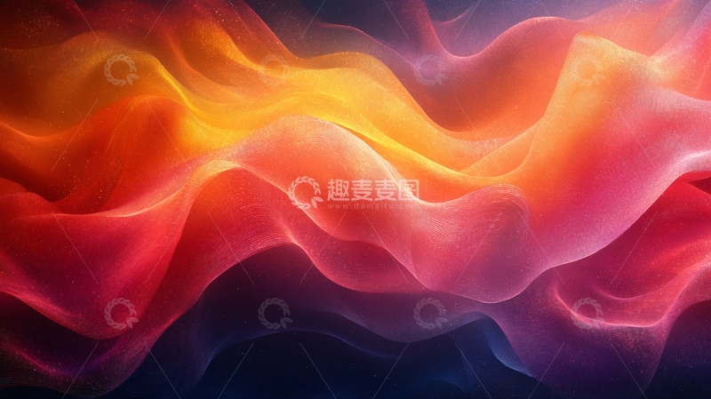 高清大图下载【趣麦麦图】幻彩流体抽象线条背景21