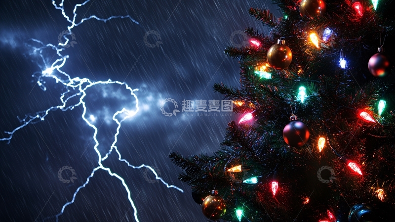 高清大图下载【趣麦麦图】风暴圣诞树1