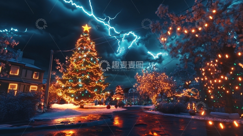 高清大图下载【趣麦麦图】风暴圣诞树2