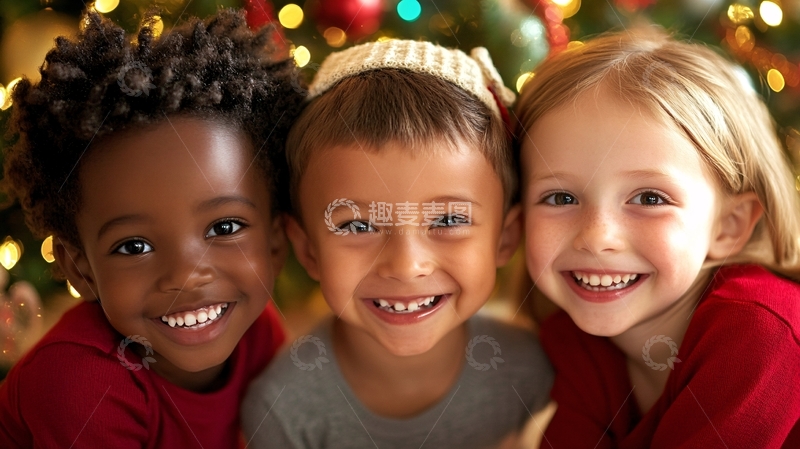 高清大图下载【趣麦麦图】圣诞小朋友