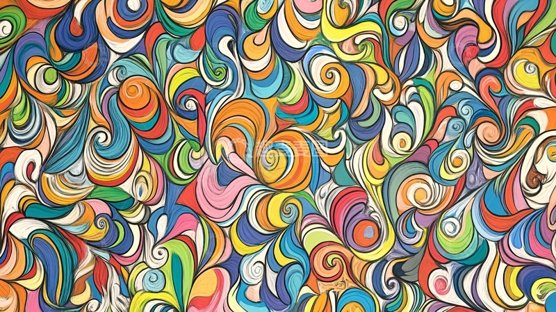 高清大图下载【趣麦麦图】印花旋涡背景6