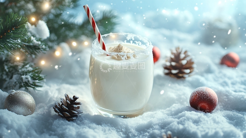 高清大图下载【趣麦麦图】圣诞饮品与装饰