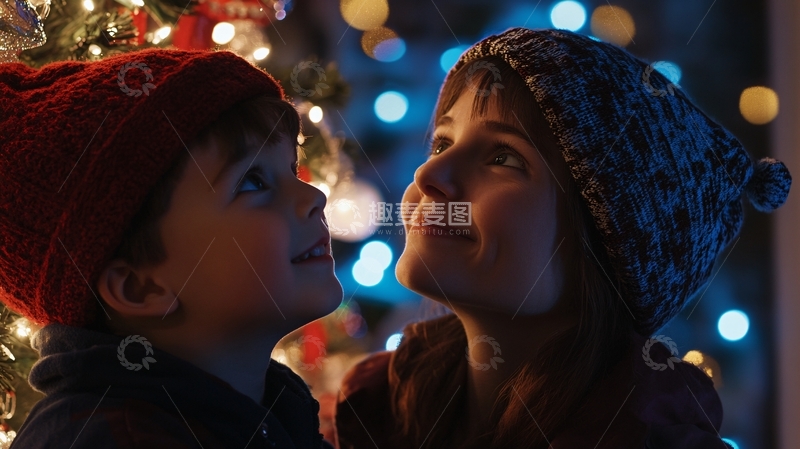 高清大图下载【趣麦麦图】圣诞节男孩女孩1