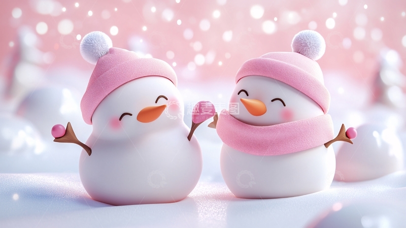 高清大图下载【趣麦麦图】创意小雪人