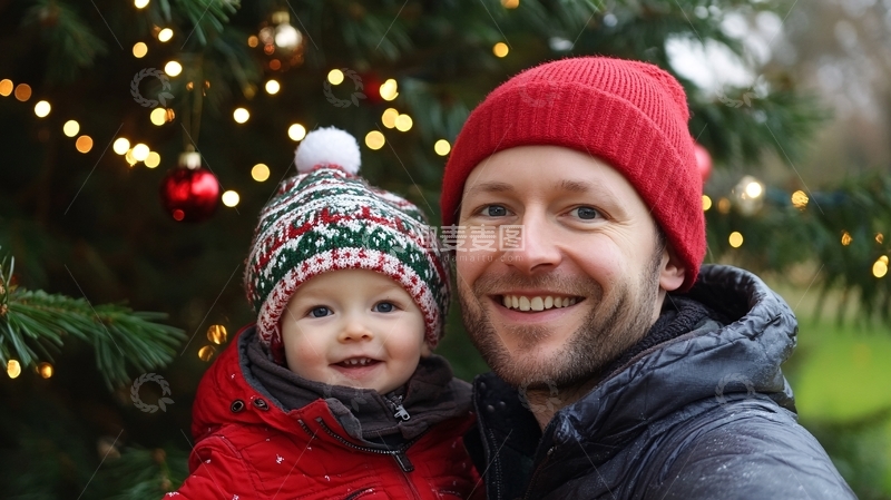 高清大图下载【趣麦麦图】爸爸圣诞节时1