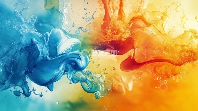 高清大图下载【趣麦麦图】流动液体流动色彩