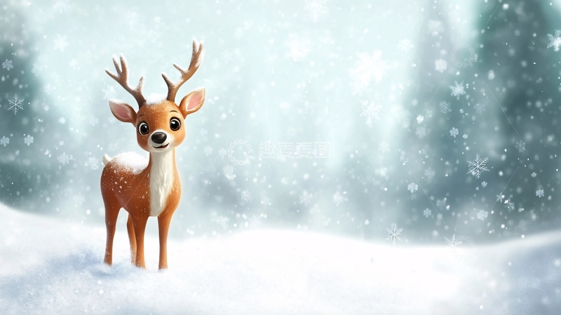 高清大图下载【趣麦麦图】鼠绘小鹿