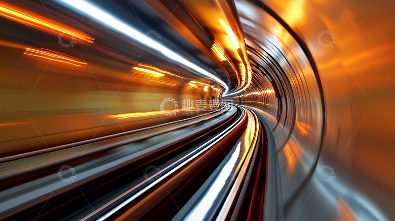 高清大图下载【趣麦麦图】动感的地铁隧道4