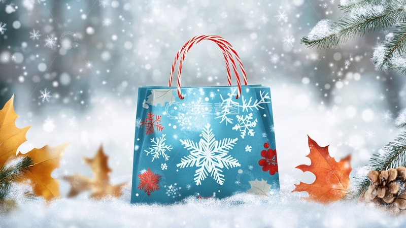 高清大图下载【趣麦麦图】圣诞购物袋3