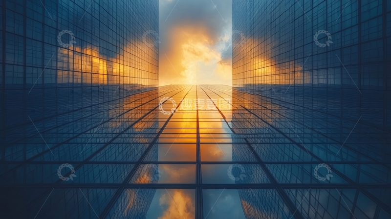 高清大图下载【趣麦麦图】夕阳建筑背景