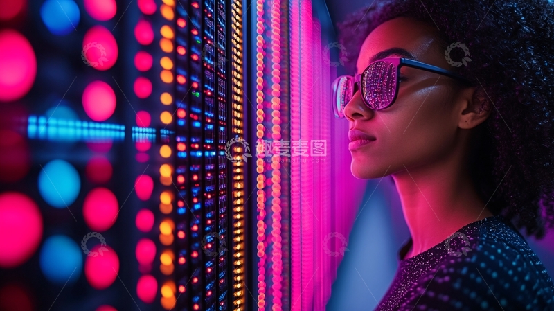 高清大图下载【趣麦麦图】阵列霓虹魅惑